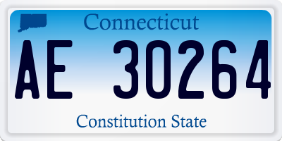 CT license plate AE30264