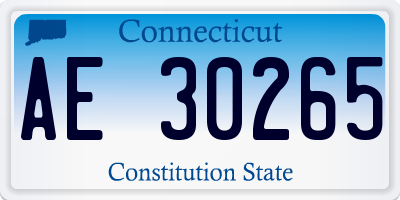 CT license plate AE30265