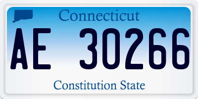 CT license plate AE30266