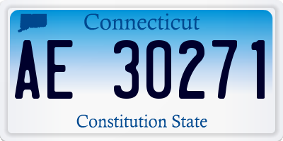 CT license plate AE30271