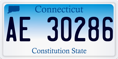CT license plate AE30286