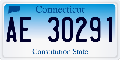 CT license plate AE30291
