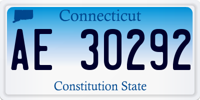CT license plate AE30292