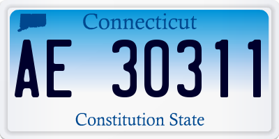 CT license plate AE30311