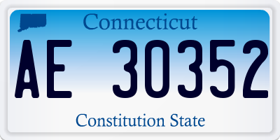 CT license plate AE30352