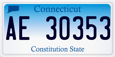 CT license plate AE30353