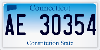 CT license plate AE30354