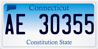 CT license plate AE30355