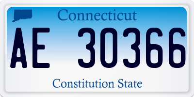 CT license plate AE30366