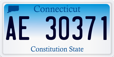 CT license plate AE30371