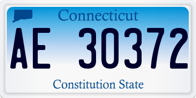 CT license plate AE30372