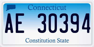 CT license plate AE30394