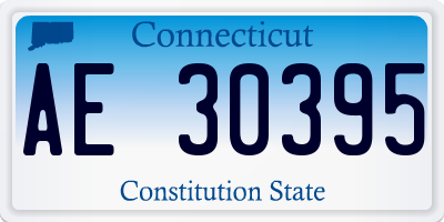CT license plate AE30395