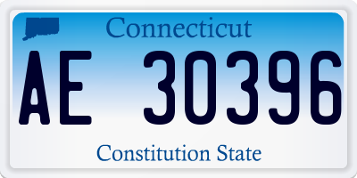 CT license plate AE30396