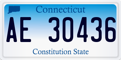CT license plate AE30436