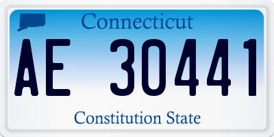 CT license plate AE30441