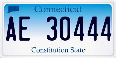 CT license plate AE30444