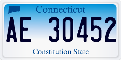 CT license plate AE30452