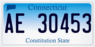 CT license plate AE30453