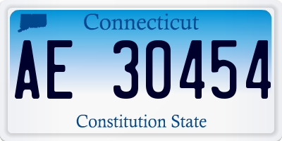 CT license plate AE30454