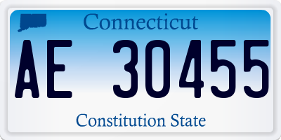 CT license plate AE30455