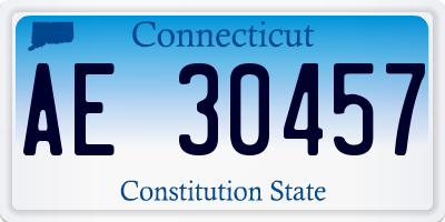 CT license plate AE30457