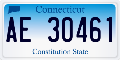 CT license plate AE30461