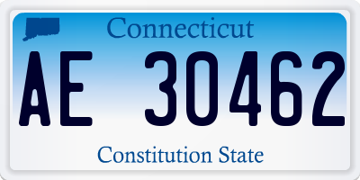 CT license plate AE30462
