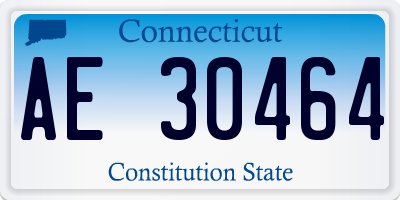 CT license plate AE30464