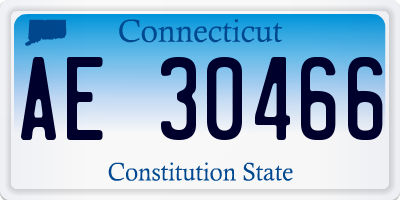 CT license plate AE30466