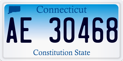 CT license plate AE30468