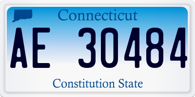 CT license plate AE30484