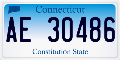 CT license plate AE30486
