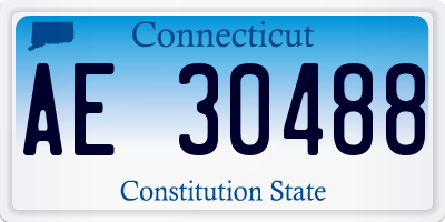 CT license plate AE30488
