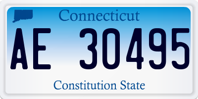 CT license plate AE30495