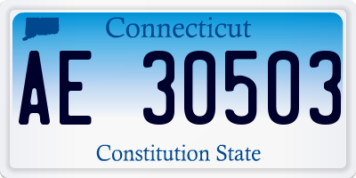 CT license plate AE30503