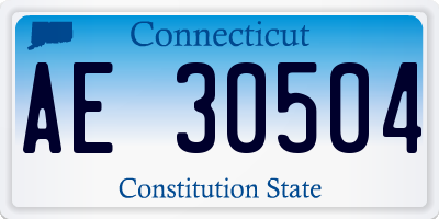 CT license plate AE30504