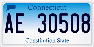 CT license plate AE30508