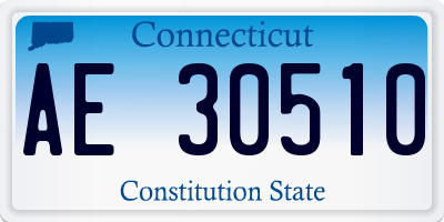 CT license plate AE30510