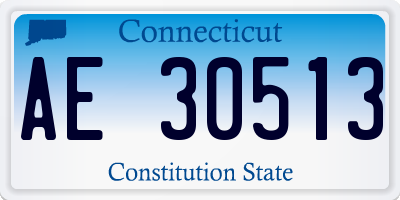 CT license plate AE30513