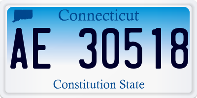 CT license plate AE30518