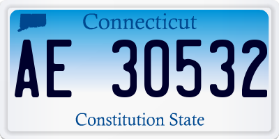 CT license plate AE30532