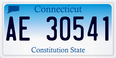 CT license plate AE30541