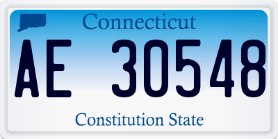 CT license plate AE30548
