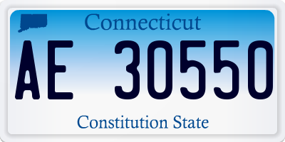 CT license plate AE30550