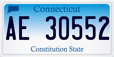CT license plate AE30552