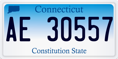 CT license plate AE30557