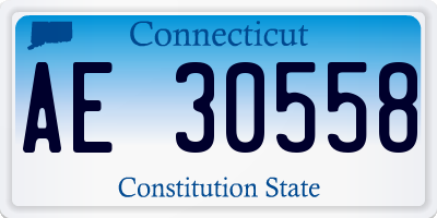 CT license plate AE30558