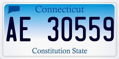 CT license plate AE30559