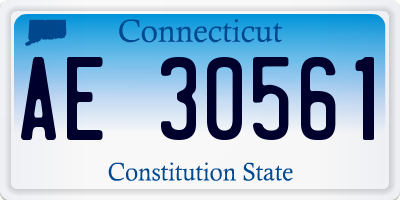 CT license plate AE30561